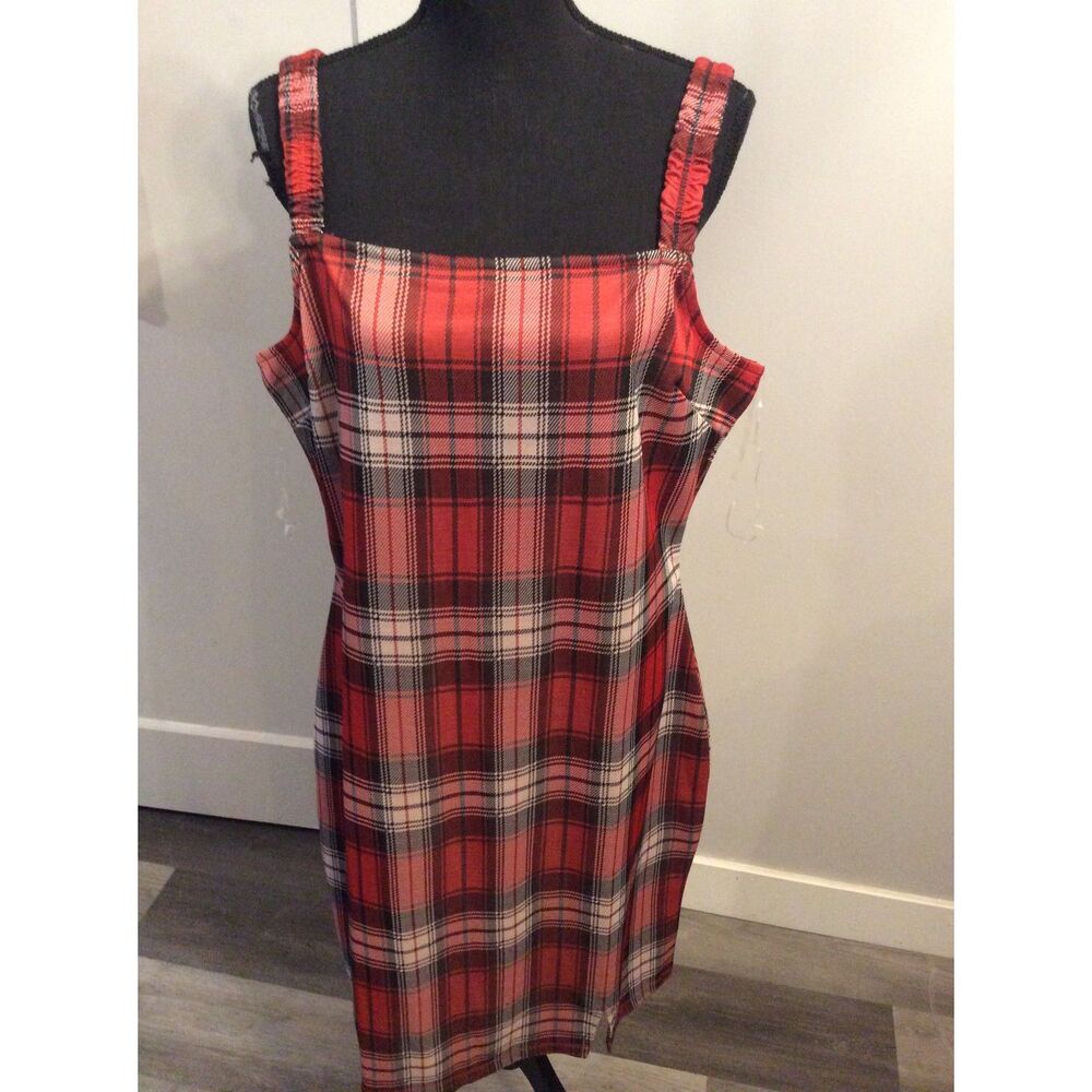 Plus size 2X Juniors Derek Heart Plaid sleeveless Dress